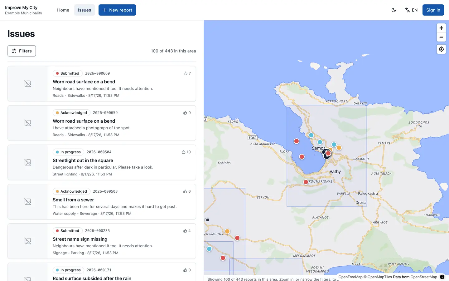 Citizen portal — For residents